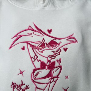 Custom Embroidered HH Angel Outline Hooded Sweatshirt image 9