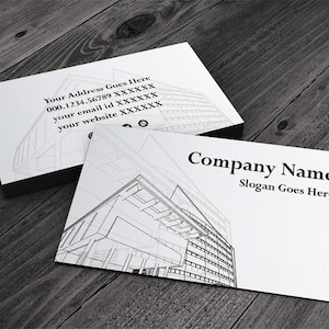 Premium Printed Business Card: Corporate Architect