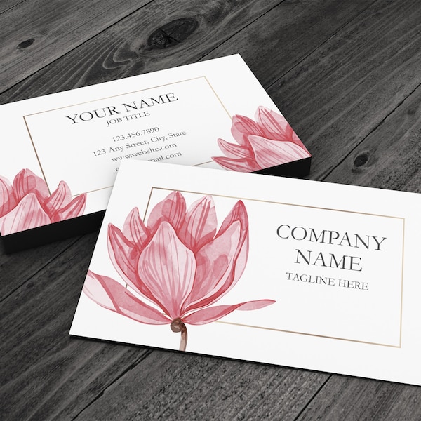 Lotus Business Cards Template Etsy Lotus Business Cards Template Etsy
