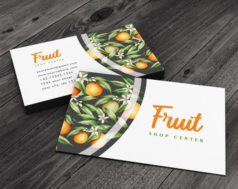 Fresh Oranges, Fruit Design Premium Printed Business Card