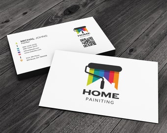 House Painting Roller, Premium Printed Business Card, Customize Your Own Card