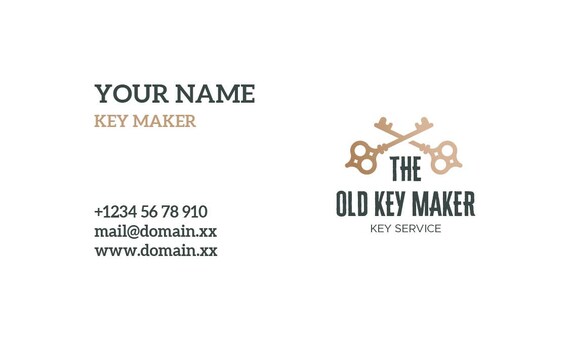 Key Maker, Locksmith Premium Printed Business Card, Customize Your Own Card  