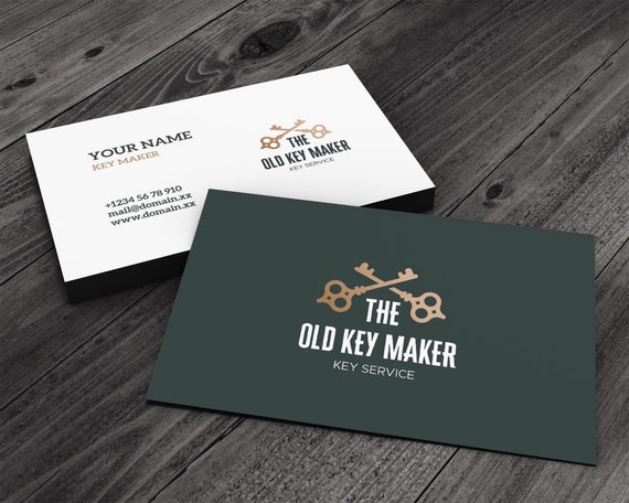 Key Maker, Locksmith Premium Printed Business Card, Customize Your