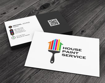 House Painting Service, Premium Printed Business Card, Customize Your Own Card