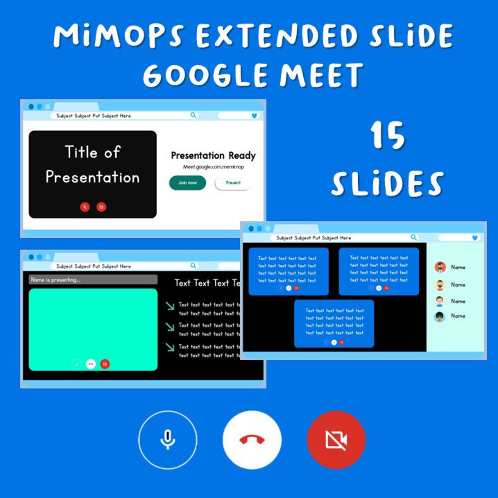 Google Meet Powerpoint Slides Etsy