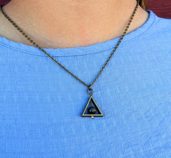 Harry P. Deathly Hallows Necklace Wizardry Symbol Pendant Magical Jewelry  for Handcrafted Wizard Accessories - Etsy