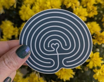 Labyrinth Sticker: Classical 7 Circuit Meditation, Yoga, Mindfulness