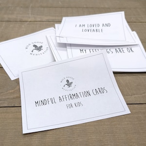 Cartões de Afirmação Infantil Mindfulness para Crianças Mantra Flash Cards para Crianças, Afirmações Positivas para Pré-adolescentes e Adolescentes Download Instantâneo