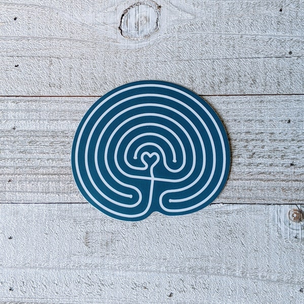 Meditation Sticker, Classical Labyrinth, Boho sticker, 7- Circuit Labyrinth, Finger Labyrinth, Cretan labyrinth, mindfulness sticker