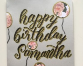 Handlettered Birthday Cards-Balloons