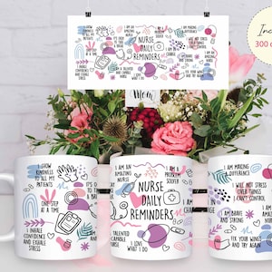 Nurse Affirmations Mug Wrap Sublimation Design (Digital Download)