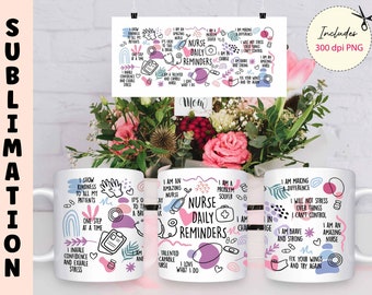 Nurse Affirmations Mug Wrap Sublimation Design (Digital Download)