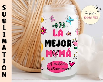 Spanish Mom Tumbler Wrap: Mothers Day Sublimation Design (Digital Download)