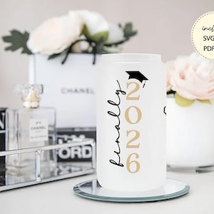 Graduation Libbey Glass SVG: Class of 2025/2026 Beer Glass Design (Digital Download)