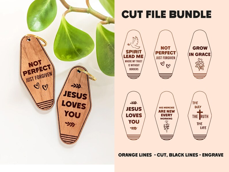 Religious Keychains Svg Christian Motel Keychain SVG Bundle: Bible Verse, Jesus (digital ...