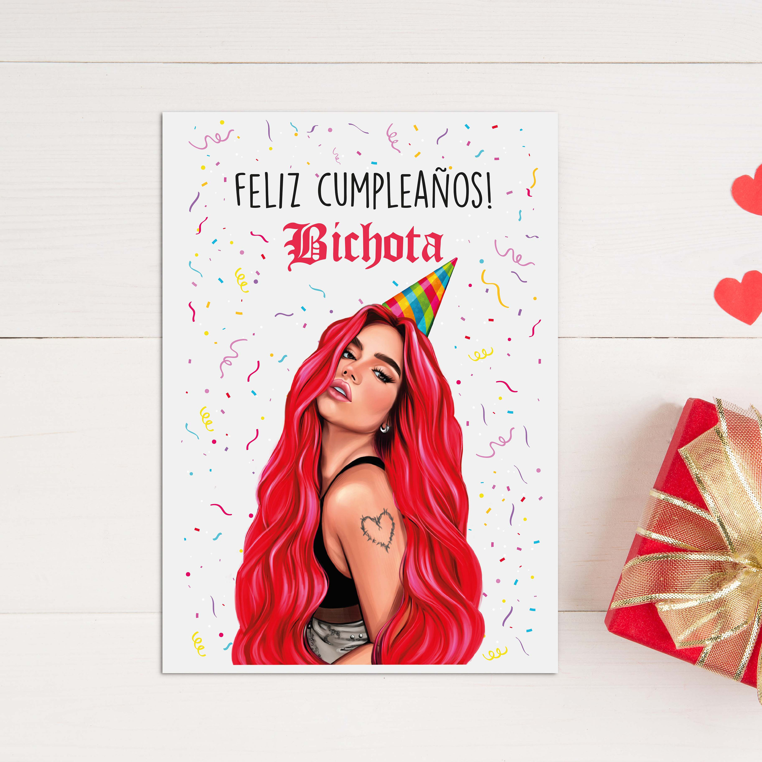 Karol G Birthday Card Feliz Cumpleanos La Bitchota Celebrity - Etsy Norway