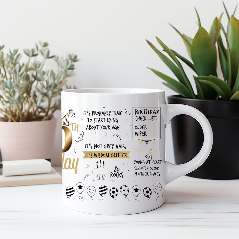 Funny 80th Birthday Mug Wrap: Sarcastic Quotes (digital Download) - Etsy
