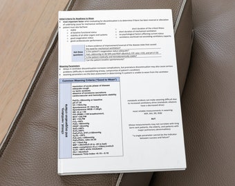 Guía de estudio para la interrupción del soporte ventilatorio / Examen de terapia respiratoria (RT) en PDF