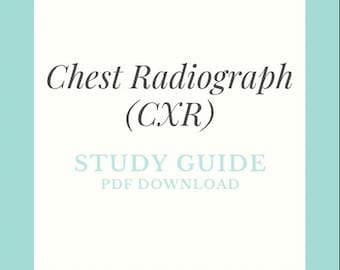 Guide d'étude pour la radiographie thoracique (CXR) PDF | Radiologie de référence pour étudiants en radiothérapie (RT)