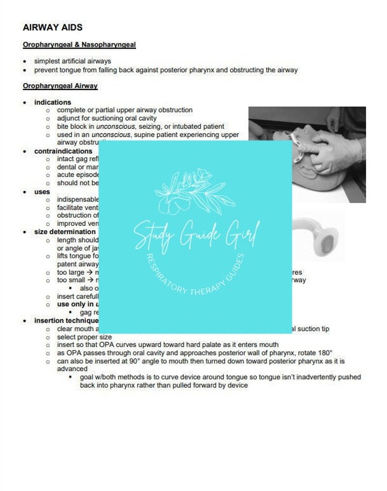 Study Guide - Oropharyngeal and Nasopharyngeal Airways - PDF Download ...