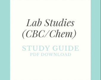 Guide d'étude sur les études en laboratoire (CBC/Chem) PDF | Révision de l'examen RT en thérapie respiratoire