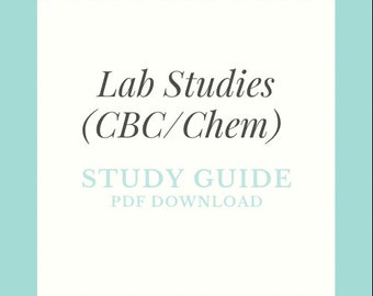 Study Guide - Lab Studies (CBC/Chem) - PDF Download