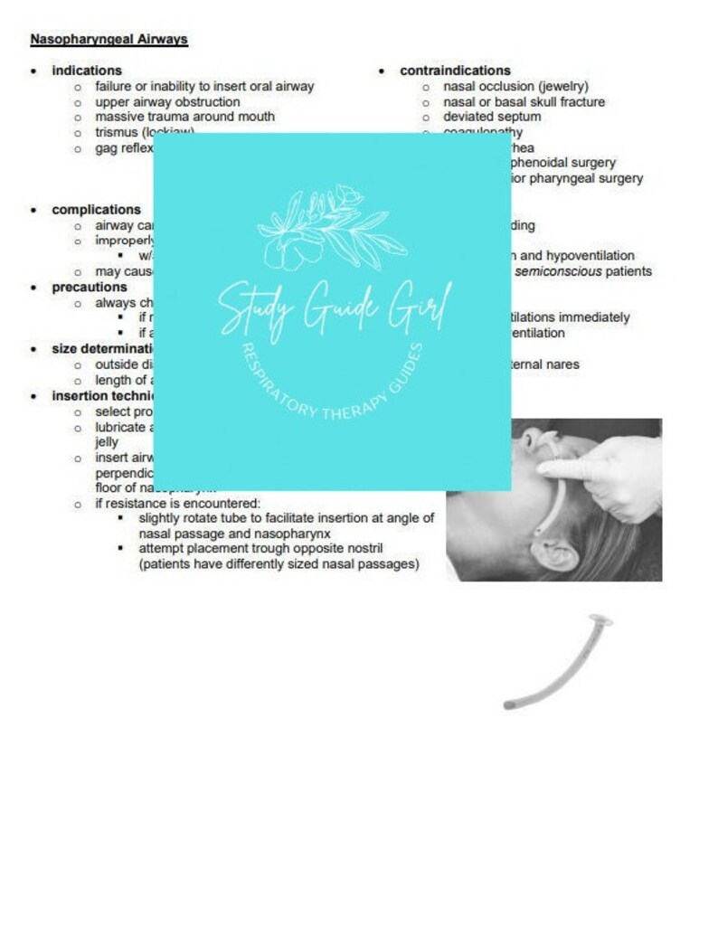 Study Guide - Oropharyngeal and Nasopharyngeal Airways - PDF Download ...