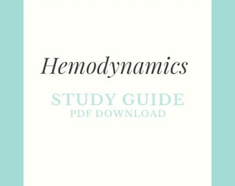 Study Guide - Hemodynamics - PDF Download