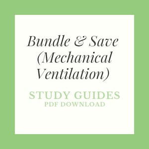 May include: A white square with a green border, containing the text "Bundle & Save (Mechanical Ventilation) STUDY GUIDES PDF DOWNLOAD".