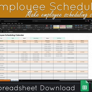 Employee Scheduling Tool - Create dynamically generated printable employee shift calendars