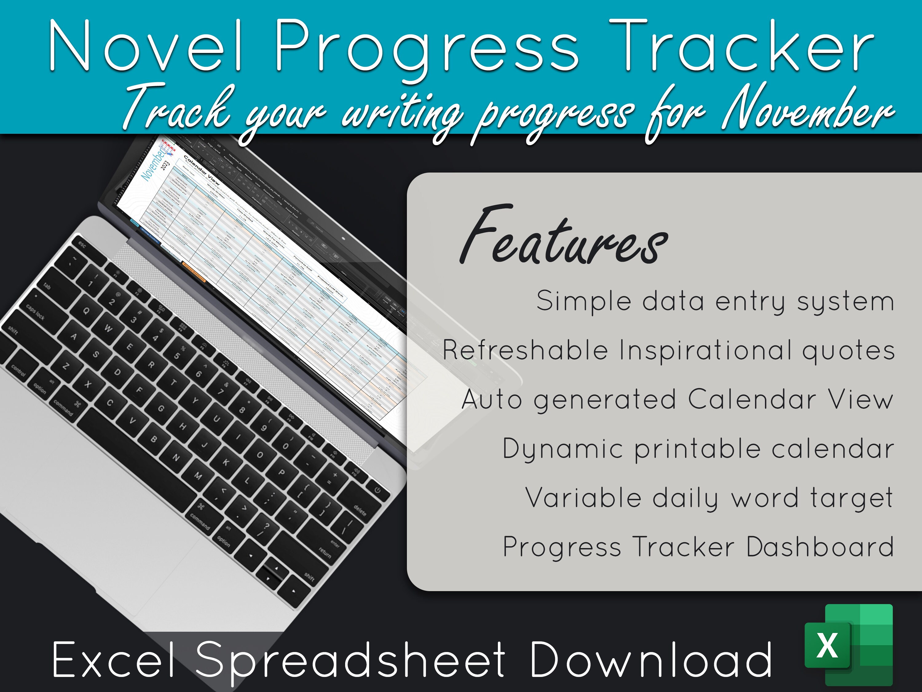Writing Progress Tracker, November 2023 | Nanowrimo Writing Progress ...