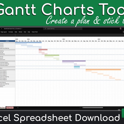Automatic Gantt Chart Generator Simple to Use Excel Gantt - Etsy