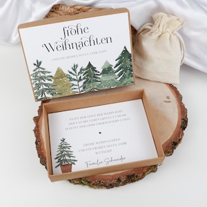 Weihnachtsgeschenk Geldgeschenk Weihnachten | Geschenkbox | Weihnachtsbox |  Weihnachtskarte | personalisiert mit Wunschtext