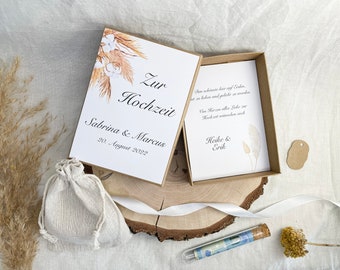 Geschenkbox zur Hochzeit CLASSY | Personalisierbar | Geldgeschenk Hochzeit | Geschenkschachtel für Brautpaar