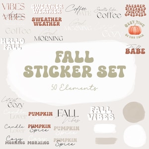 50 Story sticker Herbst / instagram stickers / autumn fall cozy season / digital Download