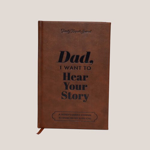 Diario de la historia de papá: Tapa dura envuelta en cuero con lámina dorada: un regalo para tu papá