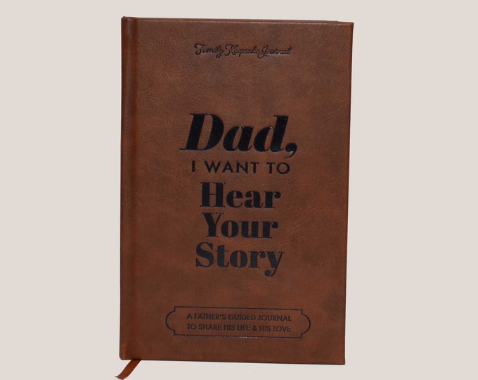 Dad's Story Journal: Leather Wrapped Hardback with Gold Foil - Gift for Your Dad