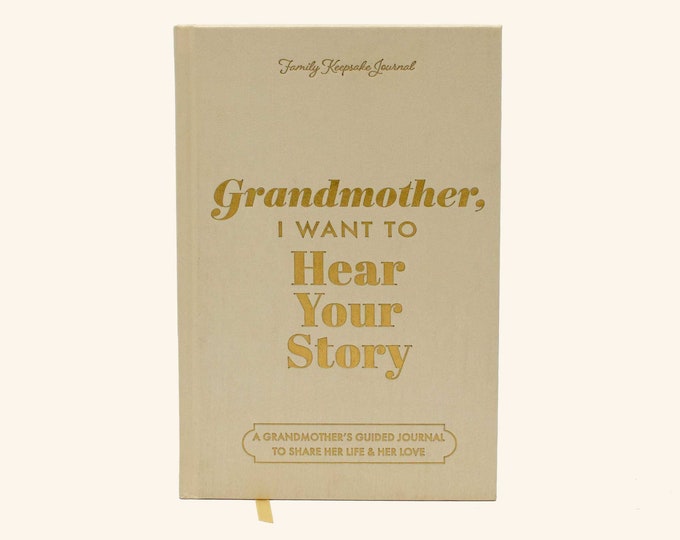 Grandmother's Story Journal: Linen Hardback with Gold Foil - Gift for Grandma