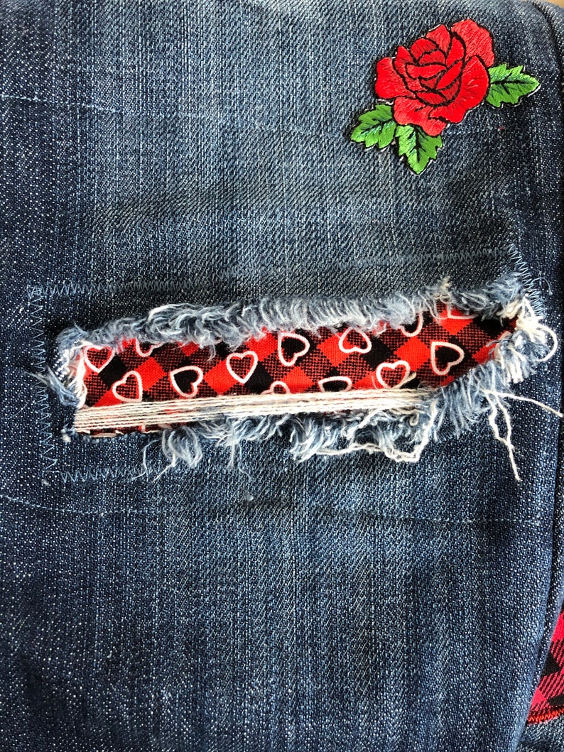 Up-Cycled Vigoss Studio Jeans 910 Skinny \u201cHearts\u201d