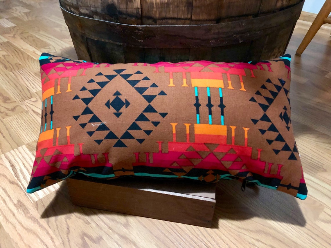 Western Throw Pillow Cover Genuine Leather Accents and Silver Etsy UK