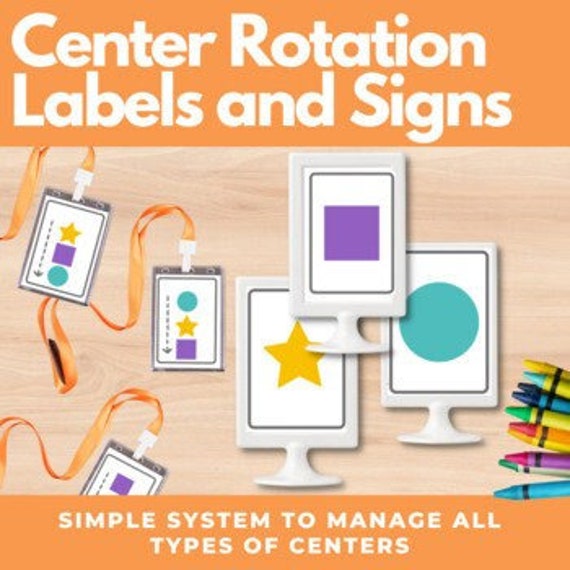 Labels and Signage for Center Rotations for Young Children - Etsy