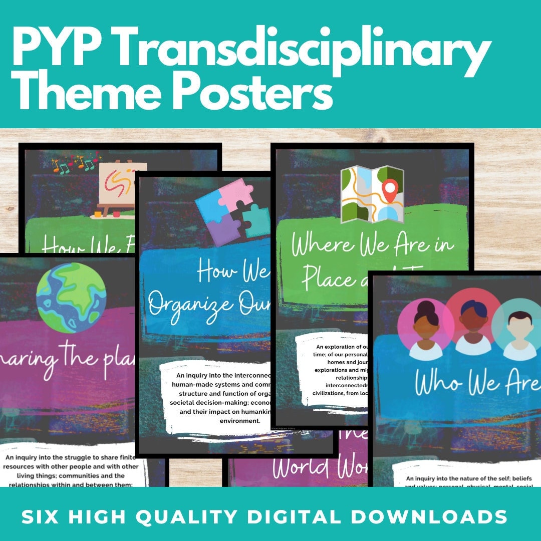 ib-pyp-transdisciplinary-theme-posters-etsy-uk