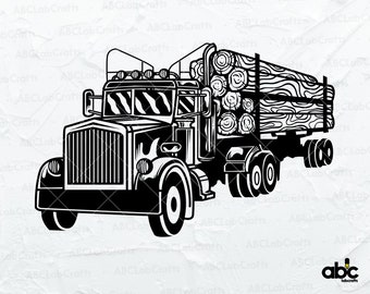 Download Logging Truck Svg Etsy