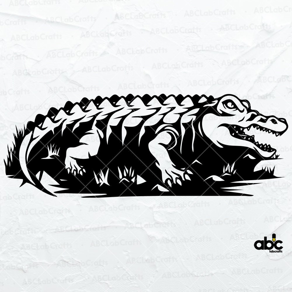 Alligator Svg File | Grator Clipart | Swamp Animal Cutfile | Lake ...