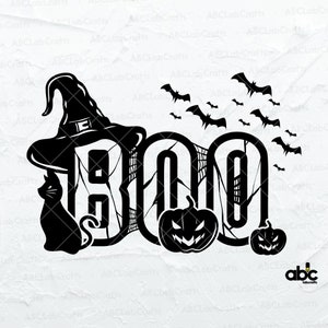 Halloween Svg File | Halloween Shirt | Witch Hat Svg | Boo Svg | Spider Web Svg | Spooky Svg | SVG File for Cricut and Silhouette