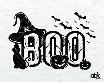Halloween Svg File | Halloween Shirt | Witch Hat Svg | Boo Svg | Spider Web Svg | Spooky Svg | SVG File for Cricut and Silhouette