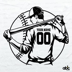 Personalized Name Svg File | Baseball Player Svg | Baseball Mom Svg | Baseball Team Svg | Dxf Png Eps Files for Cricut Silhouette Printable