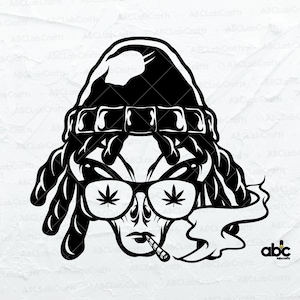 Alien Smoking Weed Svg-Datei | Hoch wie der Mond Svg | Rauchen Marihuana Svg| Alien Svg | Png DXF Jpg Eps Datei für Cricut Silhouette Printable