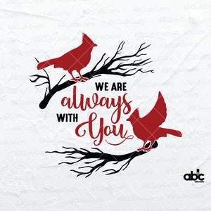 Memorial Svg File | Cardinal on Branch Svg | Cardinal Svg | Remembrance Svg | Grief Loss Loved Ones | Cardinal in Tree Svg | Cutting File
