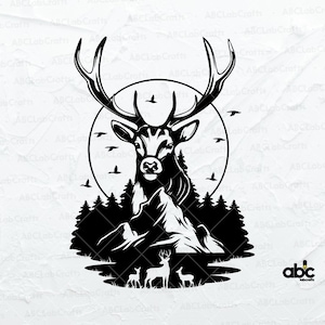 Hunting Deer Svg File | Hunting Svg | Hunting Shirt Svg | Deer Hunter Svg | Outdoor Hunting Svg | Hunting Deer Svg Cut Files for Cricut